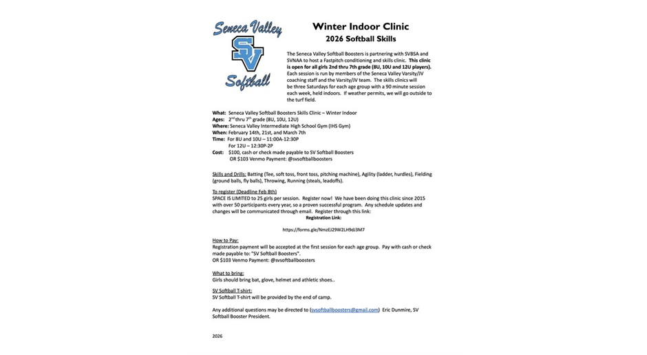 Winter Fastpitch Skills Clinic-Limited Spots Available!